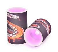 voucong Juego de 2 velas parpadeantes sin llama de serpiente blanca estilo goteo, luces electrónicas para hombres, LED con purpurina para votiva, juego de 2 piezas