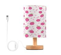 voucong Lámparas USB de lunares de fresa rosa con puerto USB para leer luz nocturna