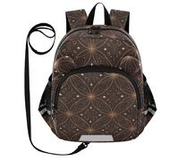 voucong Lindas orejas planas, patrón geométrico, línea guilloche, estrella, mochila escolar, correa para niñas, antipérdida, mini bolsa personalizada con tira reflectante