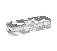 voucong Lindos gatos Manx - Caja de lápices transparente de doble cubierta para artículos de papelería con cierre y tapa