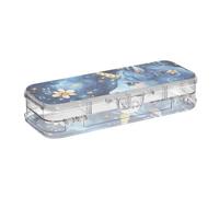 voucong Lindos unicornios Dark Academia Style caja de almacenamiento transparente de 2 capas para bolígrafos y rotuladores, para manualidades, con tapa hermética