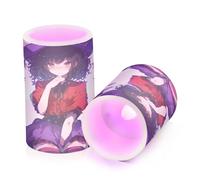 voucong Magical Anime Girl - Velas parpadeantes sin llama, funcionan con pilas, luces electrónicas para hombres, control remoto con purpurina para exteriores, juego de 2 piezas