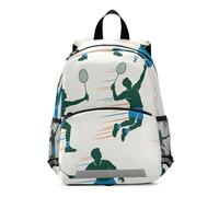 voucong Mochila Badminton Sport Beige para niños con correa para libros para niñas mochilas para ni?as de 3 a?os