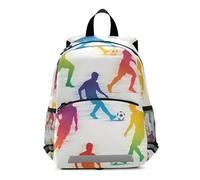voucong Mochila escolar con correa para niños, diseño de fútbol y fútbol Colora