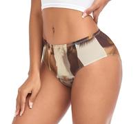 voucong Ropa interior cómoda para mujer, diseño de girasol, con lengua de vaca, para todas las estaciones, Lengua de vaca con girasol, M