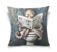 voucong Sweet Big Animal Sea Vintage Toilet Fun - Juego de fundas de almohada de Pascua para decoración del hogar para cama de 18 x 18 pulgadas