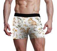 voucong Sweet Squirrel Mouse - Calzoncillos tipo bóxer para hombre, color blanco, Sweet Squirrel Mouse Blanco, L