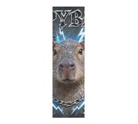 voucong Three Capybaras Heavy Metal 80s Grip Tape - Cinta antideslizante para monopatín profesional, cinta de agarre para patineta, 44 x 10 pulgadas