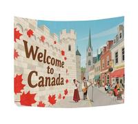 voucong Welcome To Canada Scenery Culture Tapiz para colgar en la pared para decoración de baño