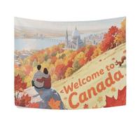voucong Welcome To Canada Scenery Culture Tapiz para colgar en la pared para decoración de lavandería