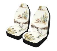 voucong Western Cowboy Boho Cactus Skull - Juego de 2 fundas de asiento decorativas para mujer, lavables, impermeables, fundas para asientos de carro