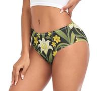 voucong William Morris - Bragas para mujer, diseño de flores verdes, ropa interior suave al tacto y cómoda, William Morris Flor Verde, XL