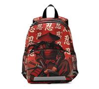voucong Y2k Mochila de anime japonés Samurai rojo para niños y niñas, con correa para el pecho, mochila para la escuela