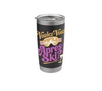 Voulez-Vous Après-Ski Fiesta de esquí retro Vaso térmico de acero inoxidable de doble pared