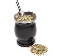 VOUNEDA Conjunto de Taza té,Taza té Acero Inoxidable,Conjunto compañeros Acero Inoxidable Pared,Conjunto Taza Mate y Bombilla,Taza té Acero Inoxidable de la Taza de Goma del Mate de Yerba
