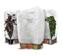 VOUNOT® 3 Piezas Funda para Plantas, Cubierta Vegetal Tela no Tejida 80g/m² Protector Plantas Invierno contra Heladas Reutilizable con Cordón y Cremallera, 200x240cm, Blanco