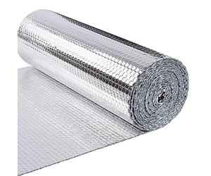 VOUNOT® Aislante Térmico Reflexivo 10 x 0.6 m Aluminio y Burbujas, Lámina Aislante Doble Cara para Frío y Calor, Aislamiento Radiadores para Paredes, Techo, Suelo, Furgonetas, Buhardillas, Garaje