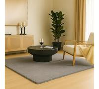 VOUNOT® Alfombra Moderna para Salón 240x340 cm, Pelo Corto Suave y Lavable, con Base y Alfombrilla Antideslizante Doble, para Dormitorio o Habitación, Gris