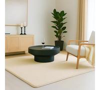 VOUNOT® Alfombra Moderna para Salón 240x340 cm, Pelo Corto Suave y Lavable, con Base y Alfombrilla Antideslizante Doble, para Dormitorio o Habitación, Beige
