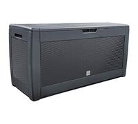 VOUNOT® Baúl de Almacenaje de Plástico para Jardín, Arcón Exterior con Tapa abatible, 310 L, Aspecto de Ratán, Antracita
