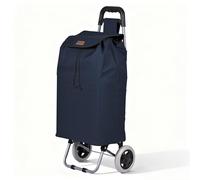 VOUNOT® Carro de la Compra Plegable 2 Ruedas, Carrito Compra 2 en 1 de 59L con Bolsa Oxford Desmontable Bolsillo Trasero con Cremallera, Carro de Compras Chasis Ligero para Subir Escaleras Azul Marino