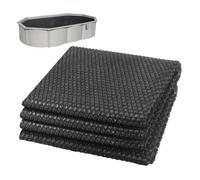 VOUNOT® Cubierta Solar Piscina Rectangular 450x220cm, Manta Térmica Espesor 120 µm, Cobertor de Verano Isotérmico para Ahorro Energético, Negro