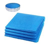 VOUNOT® Cubierta Solar Piscina Redonda Ø305cm, Manta Térmica Espesor 120 µm, Cobertor de Verano Isotérmico para Ahorro Energético, Azul