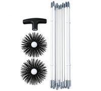 VOUNOT® Deshollinador Chimeneas Kit Cepillo Limpieza Chimenea Ø80/100mm 6M