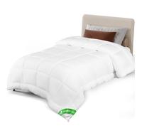 VOUNOT® Edredón Acolchado 135x200 cm (Cama 80), Relleno Nórdico para Primavera y Otoño, Edredón Nórdico de Microfibra 300 gr/m², Suave Ligero y Transpirable, con Certificación Oeko-Tex, Color Blanco