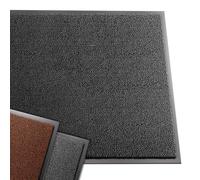 VOUNOT® Felpudo Entrada casa, Alfombra Exterior para Puerta, Impermeable Antideslizante Lavable, Alfombra para Interior y Exterior, 90x120cm, Gris-Negro