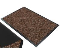 VOUNOT® Felpudo Entrada casa, Alfombra Exterior para Puerta, Impermeable Antideslizante Lavable, Alfombra para Interior y Exterior, 40x60cm, Marrón-Negro