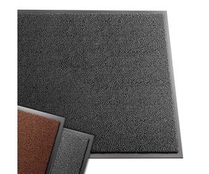 VOUNOT® Felpudo Entrada casa, Alfombra Exterior para Puerta, Impermeable Antideslizante Lavable, Alfombra para Interior y Exterior, 90x120cm, Gris-Negro
