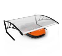 VOUNOT® Garaje para Robot Cortacésped 105x80x46 cm Pies Metal Transparente | Cobertura Cortacésped Robótico Techo Protección Cubierta Caseta para Automower Jardín Resistente a Lluvia Rayos UV Intemperie