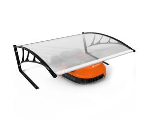 VOUNOT® Garaje para Robot Cortacésped 105x80x46 cm Pies Metal Transparente | Cobertura Cortacésped Robótico Techo Protección Cubierta Caseta para Automower Jardín Resistente a Lluvia Rayos UV Intemperie