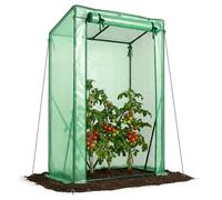 VOUNOT® Invernadero para Tomates 100x50x150 cm, Túnel de Cultivo con Techo Inclinado, Gran Puerta Frontal, Cubierta PE Reforzada 135g/m², para Plantas Verduras Flores, Verde