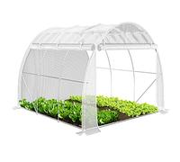 VOUNOT® Invernaderos Jardín, Tunel Invernadero Huerto para Plantas con Paredes Laterales Enrollables, Cubierta PE y Ubo de Acero, Impermeable, 3 x 2 x 2 m, Blanco