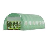 VOUNOT® Invernaderos Jardin, Tunel Invernadero Huerto prar Plantas, Ubo de Acero y Plastico, Impermeable, 3 x 6 x 2 m, Verde