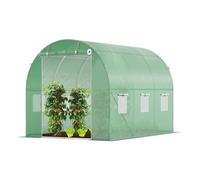 VOUNOT® Invernaderos Jardin, Tunel Invernadero Huerto prar Plantas, Ubo de Acero y Plastico, Impermeable, 3 x 2 x 2 m, Verde