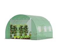 VOUNOT® Invernaderos Jardin, Tunel Invernadero Huerto prar Plantas, Ubo de Acero y Plastico, Impermeable, 3 x 3 x 2 m, 9 m², Verde