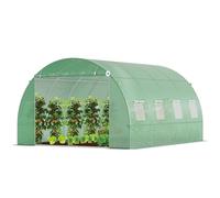 VOUNOT® Invernaderos Jardin, Tunel Invernadero Huerto prar Plantas, Ubo de Acero y Plastico, Impermeable, 4 x 3 x 2 m, 12 m², Verde