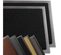 VOUNOT® Juego de 2 Felpudo Entrada casa, Alfombra Exterior para Puerta, Impermeable Antideslizante Lavable, Alfombra para Interior y Exterior, 40x60cm, Negro