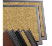 VOUNOT® Juego de 2 Felpudo Entrada casa, Alfombra Exterior para Puerta, Impermeable Antideslizante Lavable, Alfombra para Interior y Exterior, 40x60cm, Beige