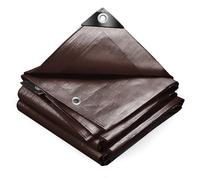 VOUNOT® Lona Impermeable Exterior 2x3m, Toldo Reforzado PE 240 g/m² Protección contra UV, con Ojales de Acero Inoxidable para Leña, Muebles, Jardín, Piscinia, Vehículos, Marrón