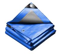 VOUNOT® Lona Impermeable Exterior 3x5m, Toldo Reforzado PE 240 g/m² Protección contra UV, con Ojales de Acero Inoxidable, Cubierta para Leña, Muebles, Jardín, Piscinia, Vehículos, Azul-Plata