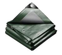 VOUNOT® Lona Impermeable Exterior 4x8m, Toldo Reforzado PE 240 g/m² Protección contra UV, con Ojales de Acero Inoxidable, Cubierta para Leña, Muebles, Jardín, Piscinia, Vehículos, Verde-Plata