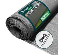VOUNOT® Malla Sombreo y Ocultación 1×10m, Valla Privacidad HDPE Protección UV, Red de Sombra con Clips y Bridas, para Jardín, Huerto, Balcón, Gris