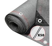 VOUNOT® Malla Sombreo y Ocultación 1.8×10m, Valla Privacidad 230 g/m² HDPE Protección UV, Red de Sombra con Bridas, para Jardín, Huerto, Balcón, Gris