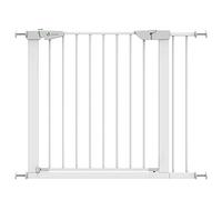 VOUNOT® Puertas de Seguridad, 75-96 cm, Barrera Escalera para Perros, Sin Taladrar, Blanco