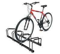 VOUNOT® Soporte para Aparcar 4 Bicicletas, Aparcamiento, Estacionamiento para Bicis, Suelo y Pared Montaje, Interior y Exterior, Negro