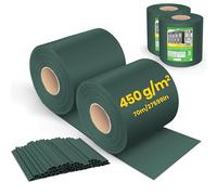 VOUNOT® Tiras de Pantalla de Privacidad de PVC 450g/m², Cinta de Protección Visual Impermeable Antiviento Rollo de Valla Protectora Opaca de Cercas 140mx19cm con Clips para Jardín Balcón Terraza Verde